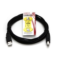 Logo USB kabel (2.0), USB A samec - USB B samec, 3m, ern