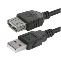 Logo USB prodluka (2.0), USB A samec - USB A samice, 3m, ern, blistr