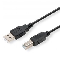 Logo USB kabel (2.0), USB A samec - USB B samec, 5m, ern