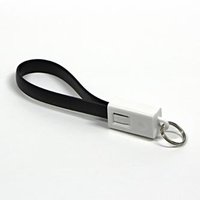 USB kabel (2.0), USB A samec - microUSB samec, 49160, 0.2m, ern, klenka, DOPRODEJ