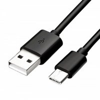 Logo USB kabel (2.0), USB A samec - USB C samec, 1m, ern, blistr
