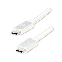 Logo USB kabel (3.2 gen 1), USB C samec - USB C samec, 1m, 5 Gb/s, 5V/3A, bl, box, nylonov oplete