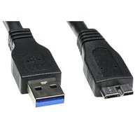 USB kabel (3.0), USB A samec - USB micro A samec, 2m, ern