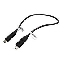 USB kabel (2.0), microUSB samec - microUSB samec, 0.3m, OTG, ern