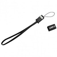 Logo USB kabel (2.0), USB A samec - microUSB samec, 0.3m, ern, poutko na fotoapart/MP3 pehrva,