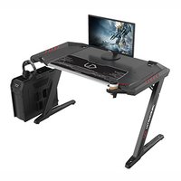 ULTRADESK Hern stl ROCKET BLACK, 128x68 cm, 78 cm, s XL podlokou pod my, drk sluchtek i npoj