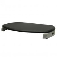 Podstavec pod monitor, prostor pro klvesnici, ern, devo-plast, 40 kg nosnost, ergo