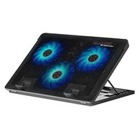 Stojan pod notebook, NS-501, barevně podsvícený, s větrákem, černo-modrý, DEFENDER, s 2-portovým hub