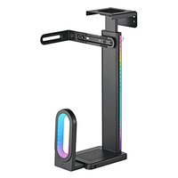 Ultradesk FLANK drk PC pod stl, RGB podsvcen, ern