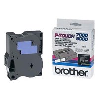 Brother originální páska do tiskárny štítků, Brother, TX-355, bílý tisk/černý podklad, laminovaná, 8