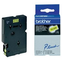 Brother originln pska do tiskrny ttk, Brother, TC-691, ern tisk/lut podklad, laminovan,