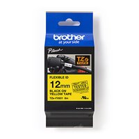 Brother originální páska do tiskárny štítků, Brother, TZE-FX631, černý tisk/žlutý podklad, laminovan