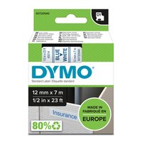 Dymo originální páska do tiskárny štítků, Dymo, 45014, S0720540, modrý tisk/bílý podklad, 7m, 12mm,