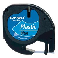 Dymo originln pska do tiskrny ttk, Dymo, S0721650, ern tisk/modr podklad, 4m, 12mm, LetraT