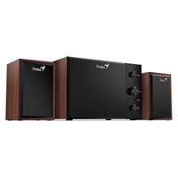 Genius reproduktory SW-2.1 350, 2.1, 15W, hnědo-černé, ovládací panel, ovládaní basů a výšek, 3,5 mm