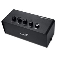 Genius Stereo Switching Box, ern, 2x RCA, 5x 3,5mm jack