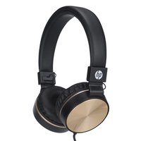 HP DHH-1206 Black sluchátka s mikrofonem, drátováčerno-zlatá, klasická typ 3,5mm jack