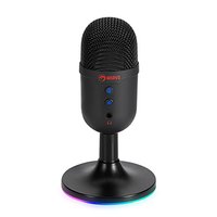 Marvo, hern/streamovac mikrofon, MIC-06, ern, RGB podsvcen, vstup pro sluchtka