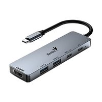 USB (3.0) hub 5-port, UH-500, ed, Genius, 2x USB 3.0,1x HDMI,2x USB-C,Power Delivery 100W