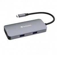 USB (3.2) hub 5-port, 32150, ed, dlka kabelu 15cm, Verbatim, 1x USB C, 2x USB A, 1x HDMI