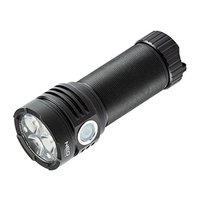 LED dobjec baterka, 1x4000 mAh, hlink, ern, funkce zoom, 3 druhy svcen,IPX4, USB dobjen