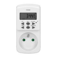 Zsuvka s elektronickm asovaem Mini 230V, 50Hz, max. 1800W, bl, Virone, asova, 10 program, 2