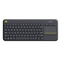 Logitech K400 Plus, klvesnice AA, US, multimediln, 2.4 (GHz), bezdrtov, ern