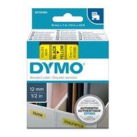 Pska DYMO D1 12mmx7m ern tisk/lut podklad,   S0720580