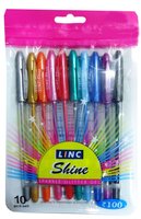 Pero gelov LINC Shine Glitter  sada 10 barev    LNV3090