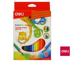 Pastelky DELI trojhranné 36 barev Color Emotion EC00230