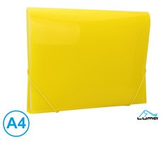 Desky na spisy s gumou A4 12 pihrdek LUMA, lut