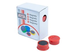 Magnety ARTA průměr 16mm, červené, 10ks/bal. /cena za 1 ks/