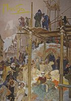 Pohled Alfons Mucha Slovanská epopej –  Milíč z Kroměříže, krátký