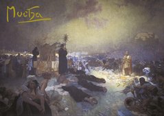 Pohled Alfons Mucha Slovanská epopej – Po bitvě na Vítkově, krátký