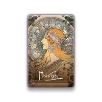 Magnet Alfons Mucha  Zodiak, 54  85 mm