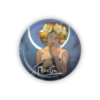 Kovov otvrk Alfons Mucha - Luna, ? 5,8 cm