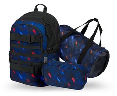 BAAGL SET 3 Skate Indigo: batoh, penl, sportovn taka