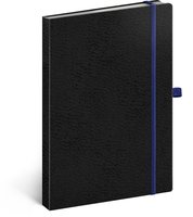 NOTIQUE Notes Vivella Classic ern/modr, tekovan, 15 x 21 cm