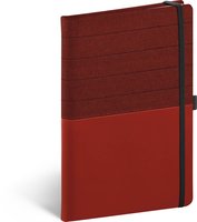 NOTIQUE Notes Skiver ervenovnov, linkovan, 13 x 21 cm