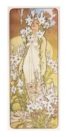 Pohled Alfons Mucha  Lily, dlouh
