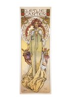 Pohled Alfons Mucha  Leslie Carter, krtk