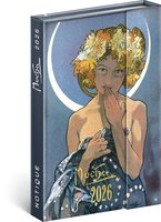 NOTIQUE Tdenn magnetick di Alfons Mucha 2026, 11 x 16 cm