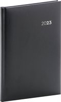Týdenní diář Balacron 2023, černý, 15 × 21 cm