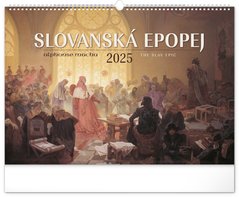 Nstnn kalend Slovansk epopej  Alfons Mucha 2025, 48  33 cm