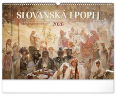 NOTIQUE Nstnn kalend Slovansk epopej  Alfons Mucha 2026, 48 x 33 cm