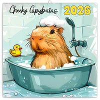 NOTIQUE Poznmkov kalend Rozvern kapybary 2026, 30 x 30 cm