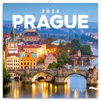 NOTIQUE Poznmkov kalend Praha 2026, 30 x 30 cm