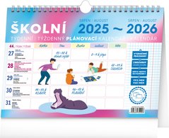 NOTIQUE Školní plánovací kalendář s háčkem 2026, 30 x 21 cm