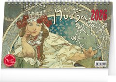 NOTIQUE Stoln kalend Alfons Mucha 2026, 23,1 x 14,5 cm