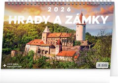 NOTIQUE Stoln kalend Hrady a zmky 2026, 23,1 x 14,5 cm